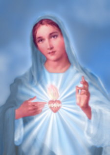 Immaculate Heart of Mary turqouis
